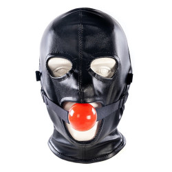 KINKgear Cagoule SM avec Bâillon et masque Subfull Noire